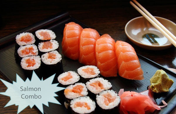 Shiso Sushi - salmon skin roll and green onion