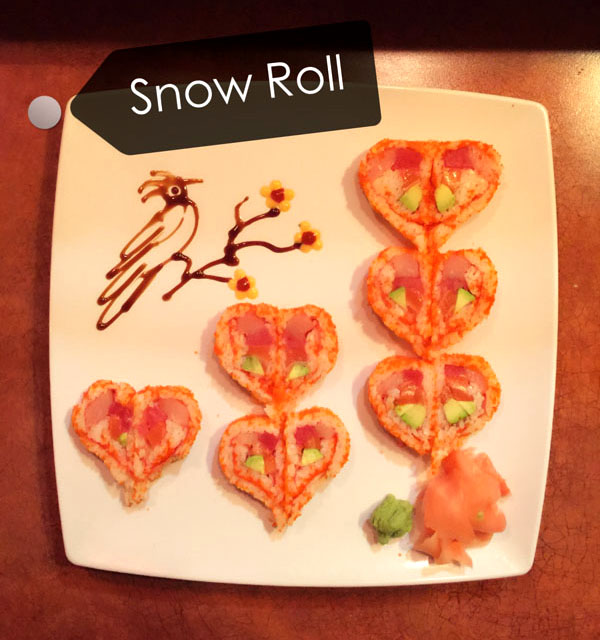 Shiso Sushi - dragon roll and tempura