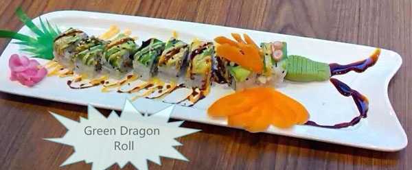 Shiso Sushi - dessert mochi and green tea